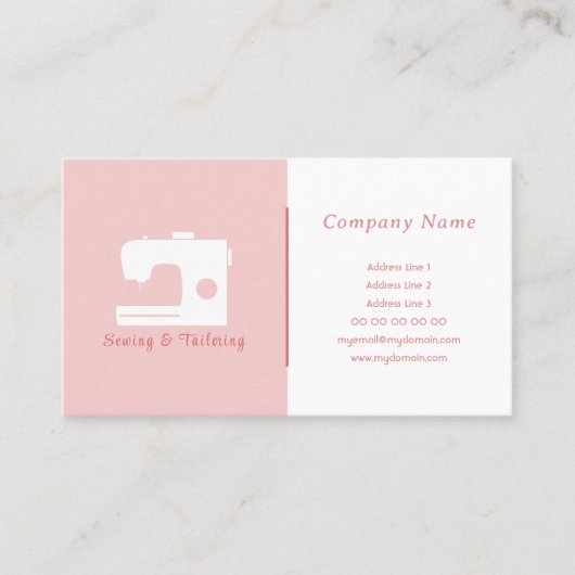 裁縫および仕立て名刺 名刺 (正面)