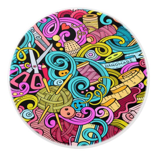 裁縫および編み物セラミックノブ セラミックノブ (正面)