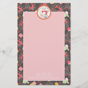 裁縫かわいいフォトブラウン 便箋