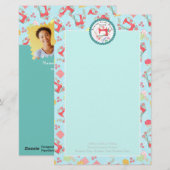 裁縫かわいいフォトブルー 便箋 (正面/裏面)