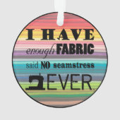 裁縫が不十分な生地・工芸品 オーナメント (裏面)