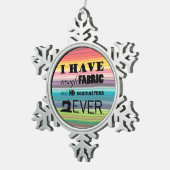 裁縫が不十分な生地・工芸品 スノーフレークピューターオーナメント (右)