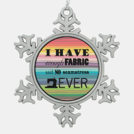 裁縫が不十分な生地・工芸品 スノーフレークピューターオーナメント