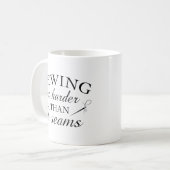 裁縫が難しい コーヒーマグカップ (正面左)