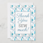 裁縫とキルティング おもしろい サンキューカード (正面)