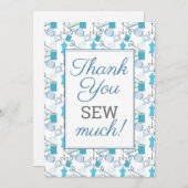 裁縫とキルティング おもしろい サンキューカード (正面/裏面)