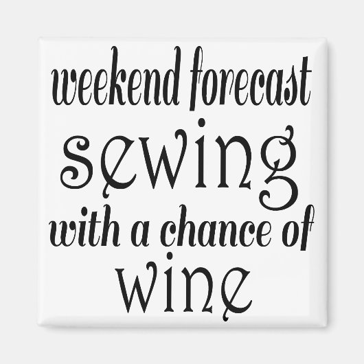 裁縫とワイン マグネット (正面)