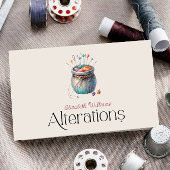 裁縫と変更水色QR 名刺