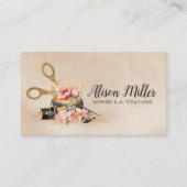 裁縫と変更 – ヴィンテージスタイルアート 名刺 (正面)