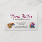 裁縫と変更 – ヴィンテージスタイルアート 名刺 (裏面)