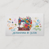 裁縫と変更 – ヴィンテージスタイルアート 名刺 (正面)