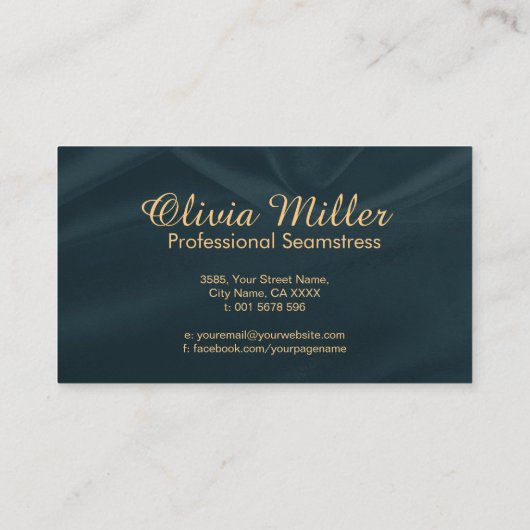 裁縫と変更 – Line Art 名刺 (裏面)