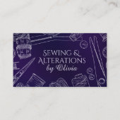 裁縫と変更 – Line Art 名刺 (正面)