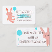 裁縫のお針子で手作りのぬいぐるみ 名刺 (正面/裏面)