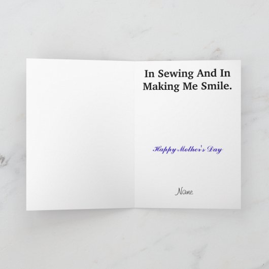 裁縫のクカスタマイズイーングカード シーズンカード (内部)