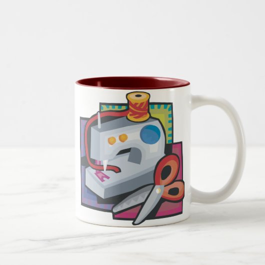 裁縫のコーヒー・マグ ツートーンマグカップ (右)