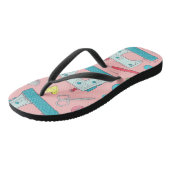 裁縫のシームシームリップピンク ビーチサンダル (アングル)