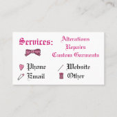 裁縫のスカル(ピンク) 名刺 (裏面)