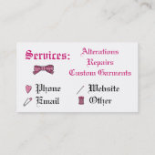 裁縫のスカル(ピンク) 名刺 (裏面)