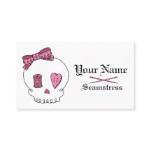 裁縫のスカル(ピンク)