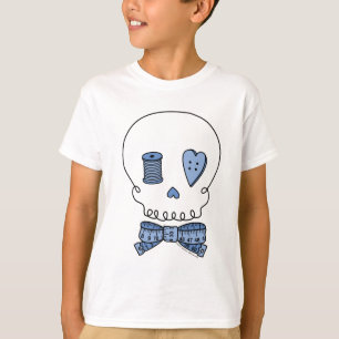 裁縫のスカル(青い) Tシャツ