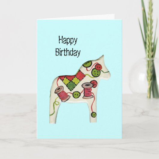 裁縫のテーマのバースデー・カード カード (正面)