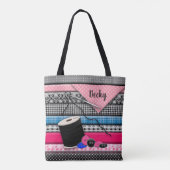 裁縫のトート- 3D -生地か針またはボタン トートバッグ (裏面)