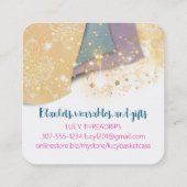 裁縫のバスケットのシーメストレスファブリック工芸品squ スクエア名刺 (裏面)