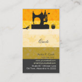 裁縫のヴィンテージのマネキンのファッションの服の型枠 名刺 (裏面)