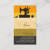 裁縫のヴィンテージのマネキンのファッションの服の型枠 名刺 (裏面)