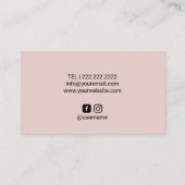 裁縫の変更シーメストテーラー赤面ピンク 名刺 (裏面)