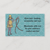 裁縫の指ぬきの針の糸の軍隊の裁縫婦カード 名刺 (裏面)