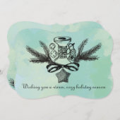 裁縫の概念は、愛で手作りのクリスマスのスレッド シーズンカード (正面/裏面)