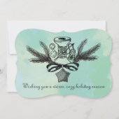 裁縫の概念は、愛で手作りのクリスマスのスレッド シーズンカード (正面)