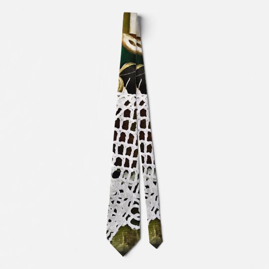 裁縫の糸とレース付きバスケット ネクタイ (正面)