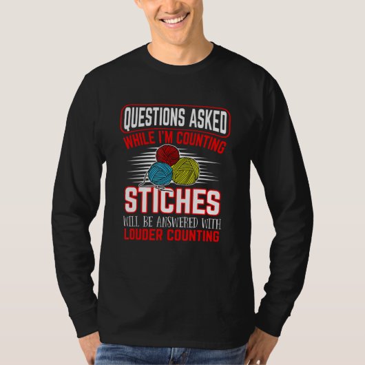 裁縫の頼質問Imカウントのスティッチ2 Tシャツ (正面)