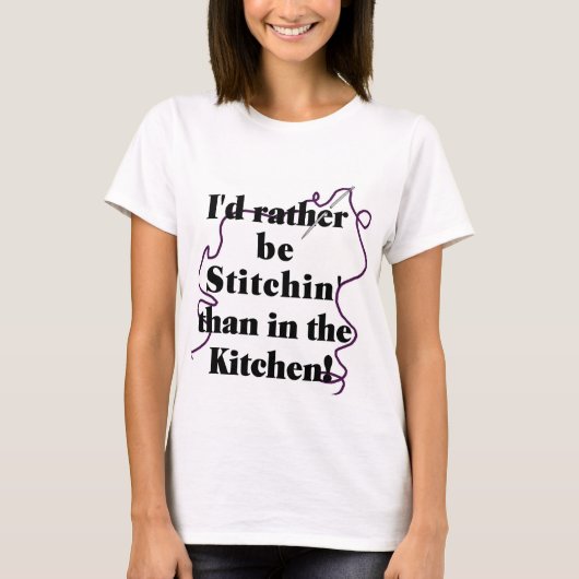裁縫のTシャツ-ユーモア Tシャツ (正面)