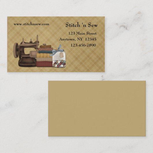 裁縫は名刺を制作します 名刺 (正面/裏面)