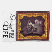 裁縫は私の人生 キッチンタオル (横)