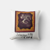 裁縫は私の人生 クッション (正面)