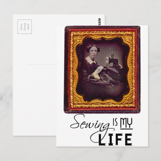 裁縫は私の人生 ポストカード (正面/裏面)