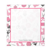 裁縫をテーマにしたメモ帳 ノートパッド (正面)