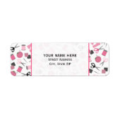 裁縫をテーマにした住所 シール (正面)