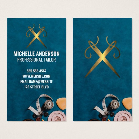 裁縫アクセサリーキット | 針と糸 (正面&裏面)