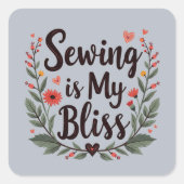 裁縫イマイブリスフローラタイポグラフィ スクエアシール (正面)