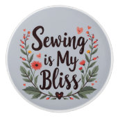 裁縫イマイブリスフローラタイポグラフィ セラミックノブ (正面)