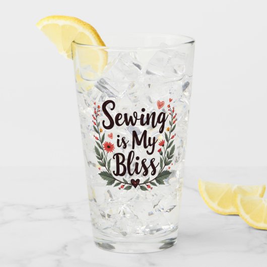 裁縫イマイブリスフローラタイポグラフィ タンブラーグラス (アイス正面)