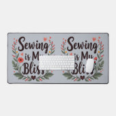 裁縫イマイブリスフローラタイポグラフィ デスクマット (キーボード&マウス)