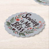 裁縫イマイブリスフローラタイポグラフィ ペーパーコースター (アングル)