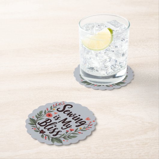 裁縫イマイブリスフローラタイポグラフィ ペーパーコースター (インサイチュ)